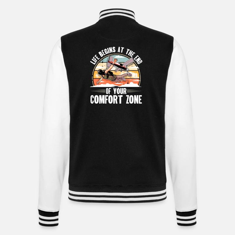 Skydiving Parachuting Parachute - College Sweat Jacket - black/white