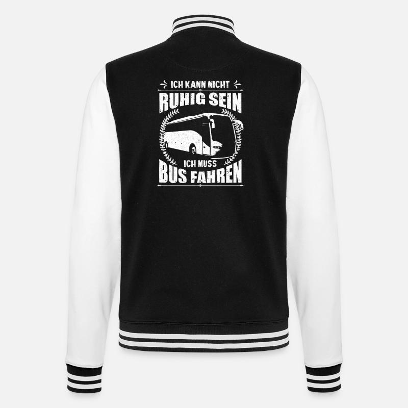 Busfahrer Geschenkideen ich kann - College-Sweatjacke - Schwarz/Weiß