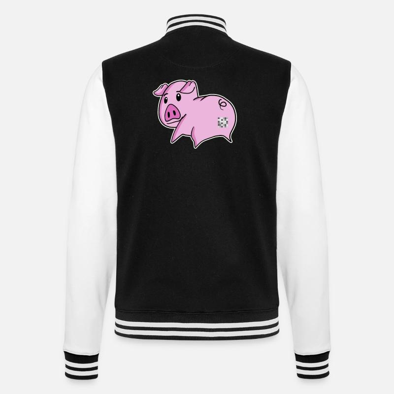 Pig Ass - Pig Butt - Veste Teddy - noir/blanc
