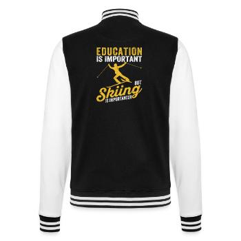 L’éducation des jeunes enfants est importante, mais le ski - Veste Teddy - noir/blanc - Dos - Marisol (170cm)
