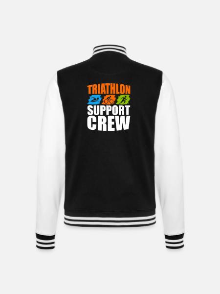 Triathlon Support Crew Triathlete Swim Cycle Run - College-Sweatjacke - Schwarz/Weiß