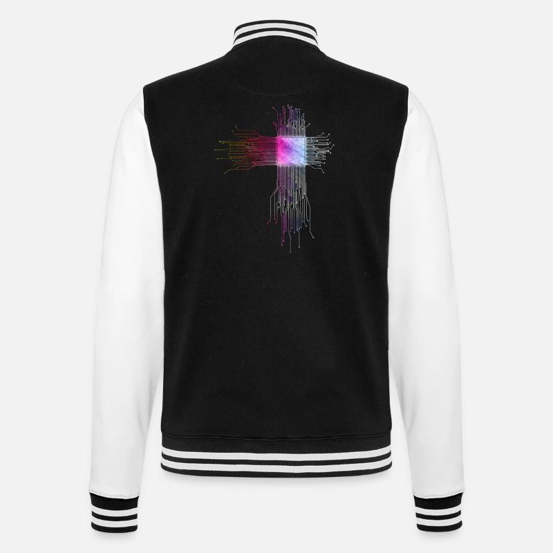 Programmer CPU Motif - College Sweat Jacket - black/white