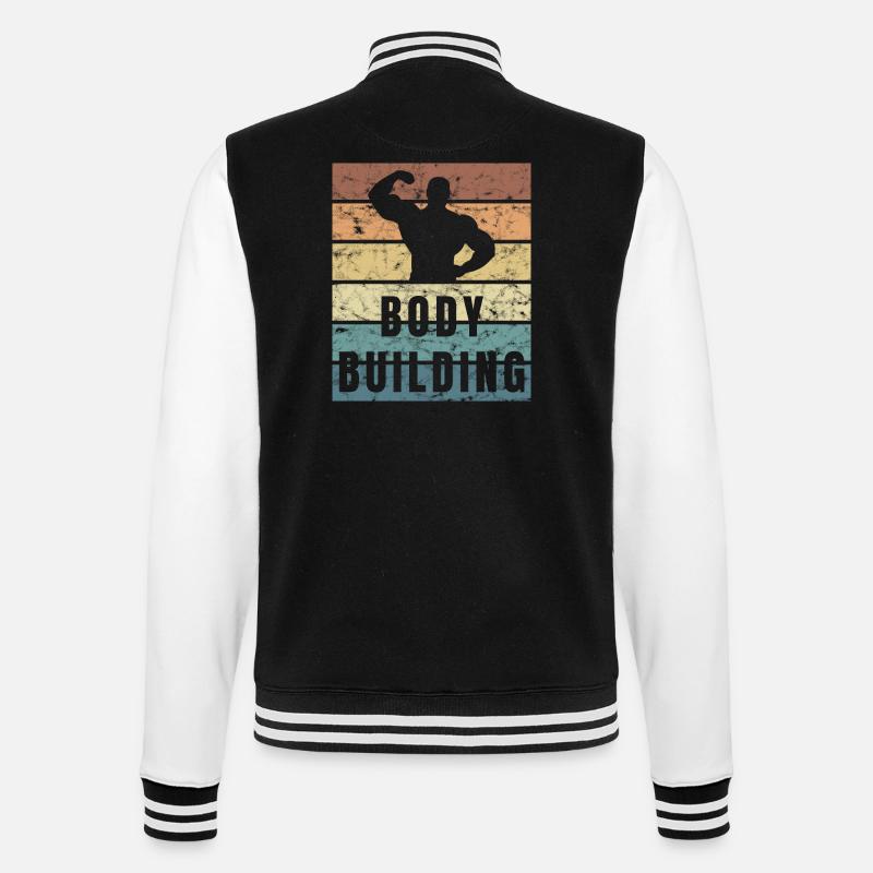 Super Musculation - Installation des muscles - Veste Teddy - noir/blanc