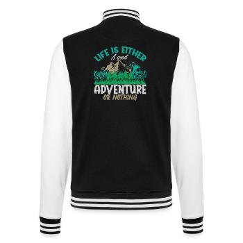 Abenteuer - College-Sweatjacke - Schwarz/Weiß - Hinten - Marisol (170cm)
