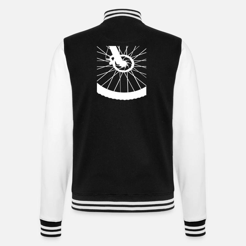 Bicycle Tire Gift Wheel - College Sweat Jacket - black/white