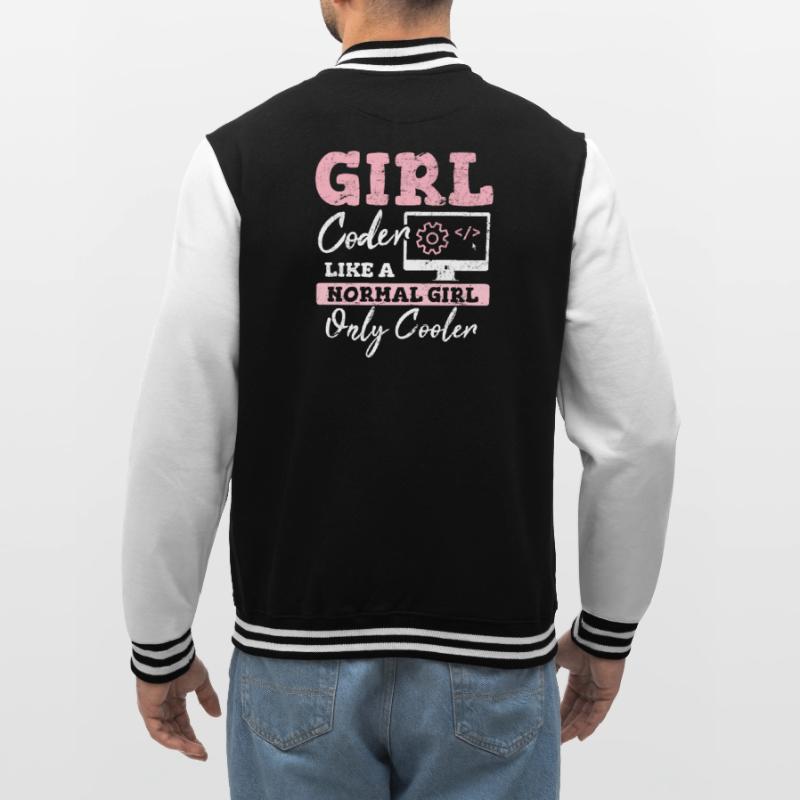 Funny Girl Coder Computer Programming Code Web Dev College Sweat Jacket