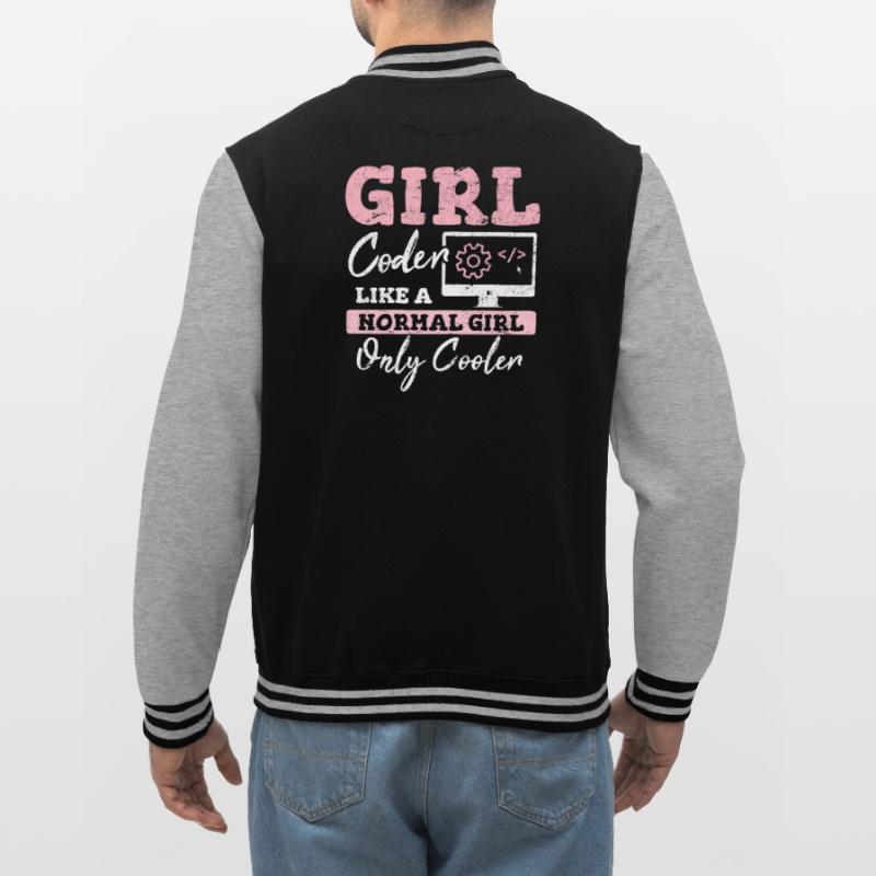 Funny Girl Coder Computer Programming Code Web Dev College Sweat Jacket