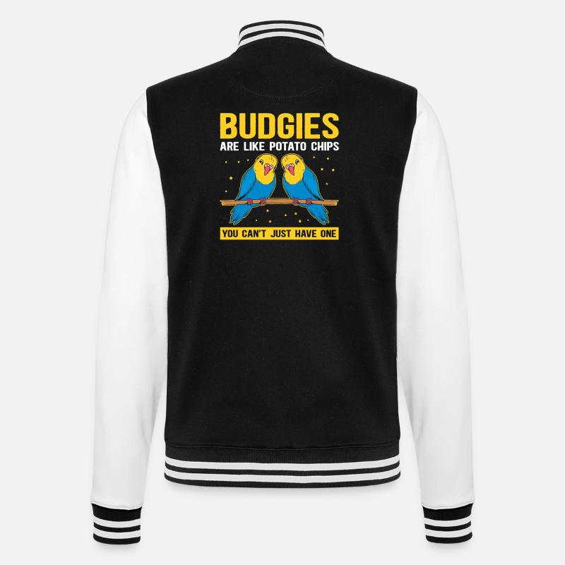 Budgerigar owner budgerigar gift - College Sweat Jacket - black/white