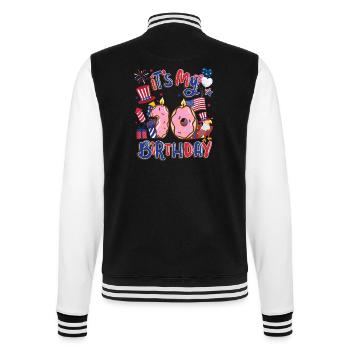 C’est mon 10e anniversaire Eagle le 4 juillet - Veste Teddy - noir/blanc - Dos - Marisol (170cm)