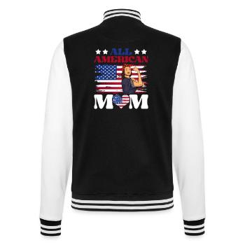 All American Mom 4 juillet Féministe - Veste Teddy - noir/blanc - Dos - Marisol (170cm)