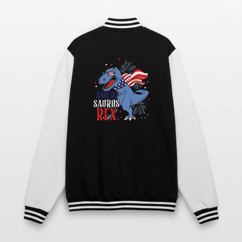 Ameri Saurus Rex 4. Juli Dinosaurier Independence College-Sweatjacke