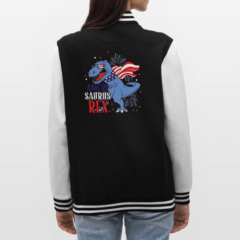 Ameri Saurus Rex 4. Juli Dinosaurier Independence College-Sweatjacke