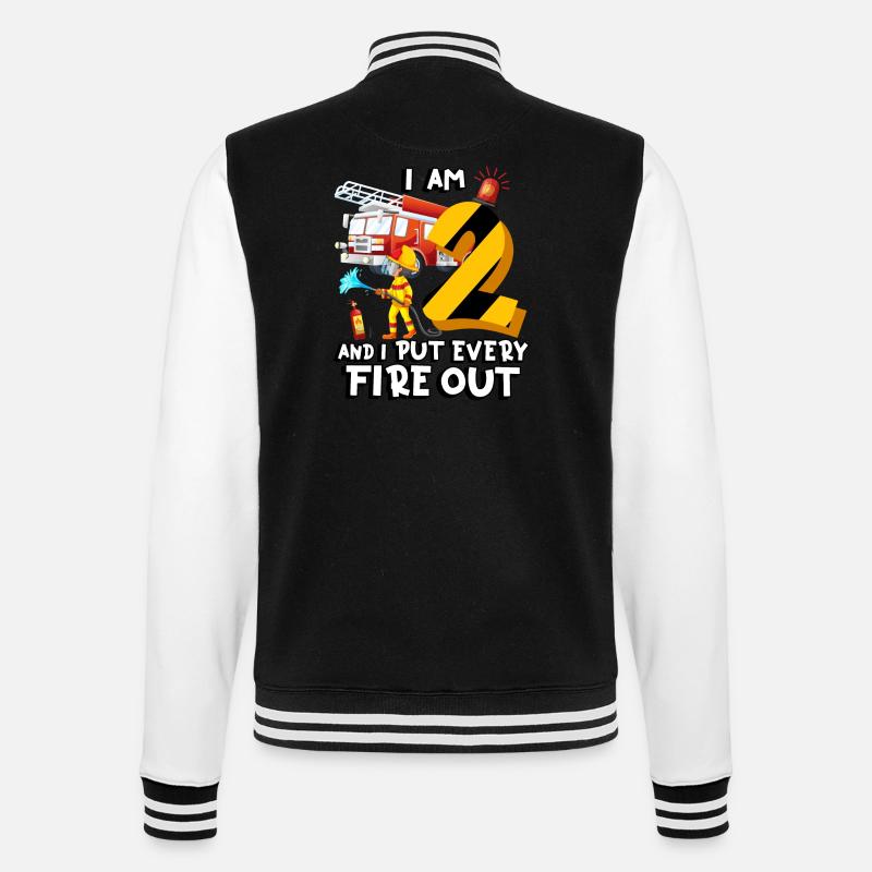 Pompiers pompiers J’ai 2 ans - Veste Teddy - noir/blanc