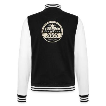 Legendär seit 2005 Geburtstag Sprüche - College-Sweatjacke - Schwarz/Weiß - Hinten - Marisol (170cm)