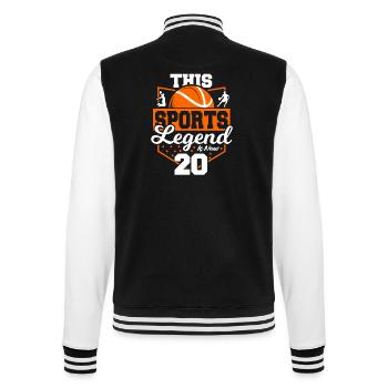 Diese Sportlegende Ist Jetzt 13, Rugbyspiel 13. - College-Sweatjacke - Schwarz/Weiß - Hinten - Marisol (170cm)