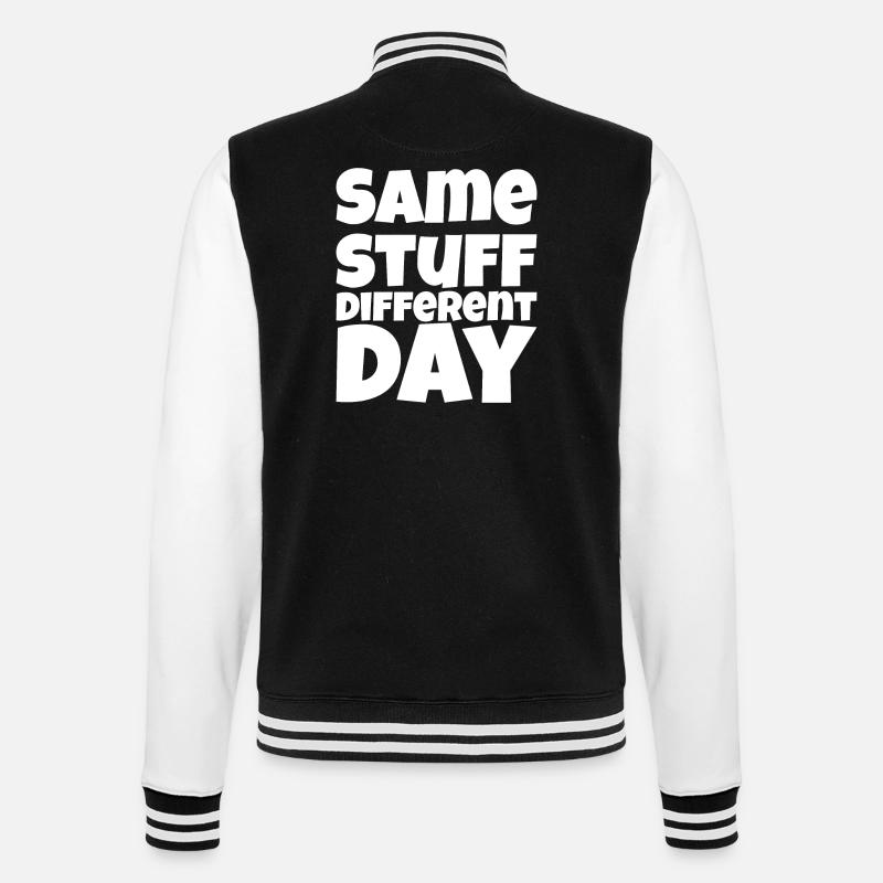 SSDD Same stuff different day - College-Sweatjacke - Schwarz/Weiß