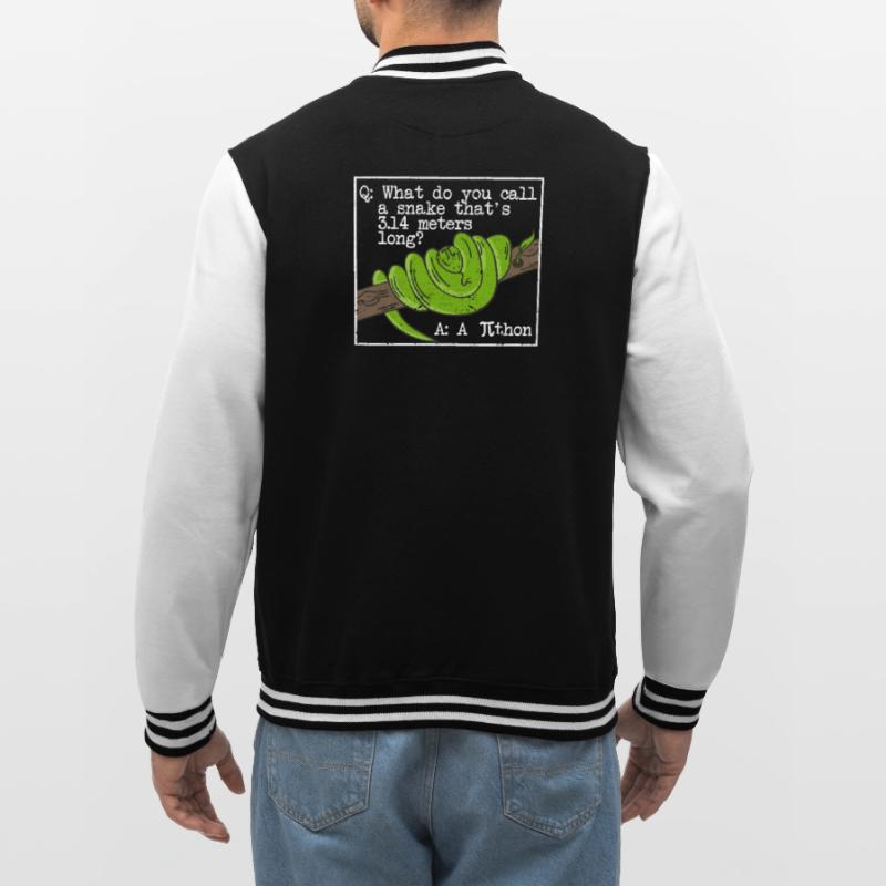 python serpent pithon pi tag icône maths drôles Veste Teddy