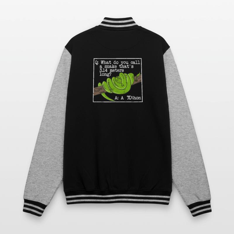 Python Snake Pithon Pi Tag Icon Funny Math College Sweat Jacket