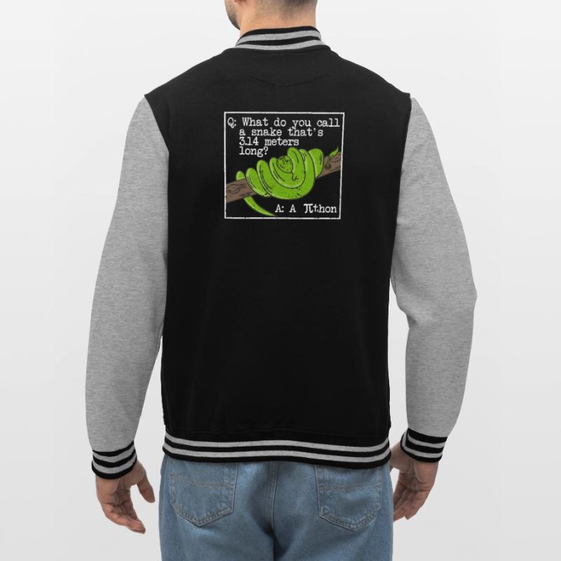 Python Snake Pithon Pi Tag Icon Funny Math College Sweat Jacket