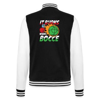 Petanque Petanque Boccia Bocce Boule für einen - College-Sweatjacke - Schwarz/Weiß - Hinten - Marisol (170cm)