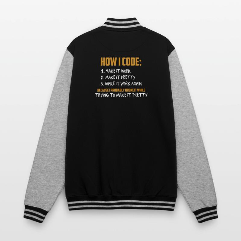 Programmierer Coder Entwickler Programmierung Codierung Wortspiel College-Sweatjacke