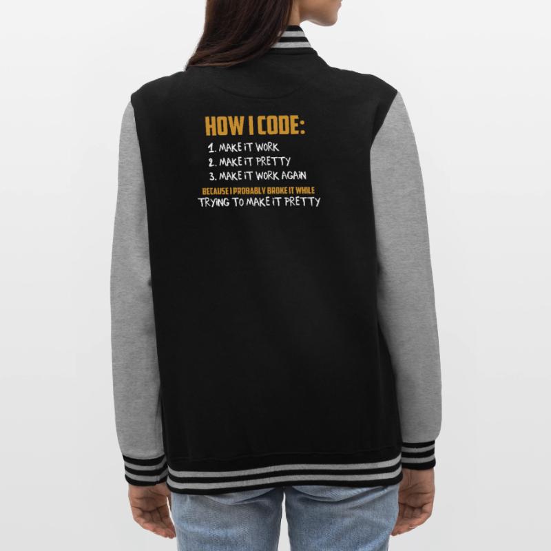 Programmierer Coder Entwickler Programmierung Codierung Wortspiel College-Sweatjacke