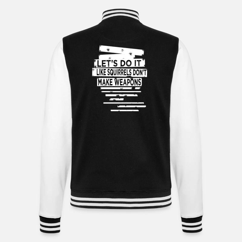 present present idea disarmament 60s - College Sweat Jacket - black/white