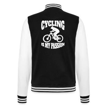 Fahrrad Radeln Radfahrer Fahrradfahrer Radfahren - College-Sweatjacke - Schwarz/Weiß - Hinten - Marisol (170cm)