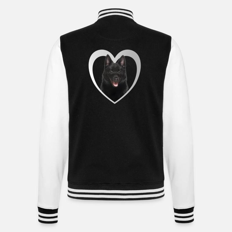 Schipperke Herz - J’aime Schipperke - Veste Teddy - noir/blanc