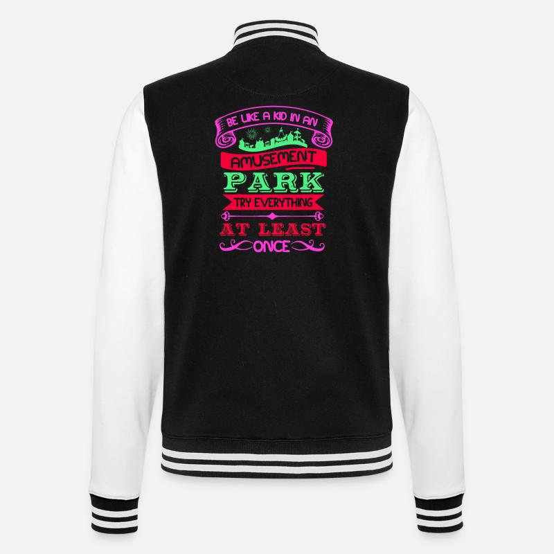 FREIZEITPARK ALLES MINDESTENS EINMAL AUSPROBIEREN - College-Sweatjacke - Schwarz/Weiß
