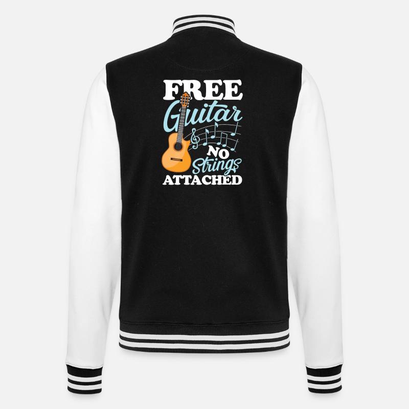 Guitar No Strings Attached - College-Sweatjacke - Schwarz/Weiß