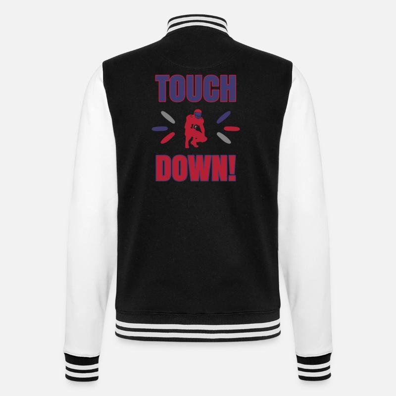 FoundLux New Design, TOUCH DOWN! - College-Sweatjacke - Schwarz/Weiß