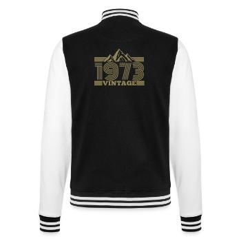 1973 Geburtstag Berge Wandern Klettern - College-Sweatjacke - Schwarz/Weiß - Hinten - Marisol (170cm)