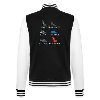 Leben einer Frau Single Verheiratet Geschieden - College-Sweatjacke - Schwarz/Weiß - Hinten - Marisol (170cm)