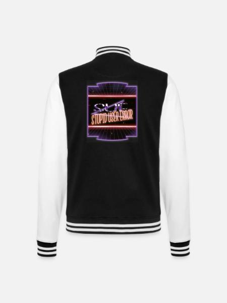 anonymous expect us bio hack funny hacking - College-Sweatjacke - Schwarz/Weiß