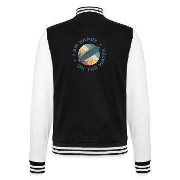 I am Happy one the Water SUP Stand up Paddle - College Sweat Jacket - black/white - Back - Marisol (170cm)