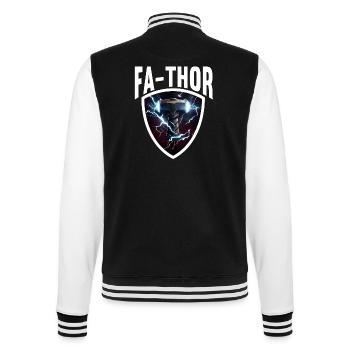 Papa Vathor Va Thor Vatertag Vatertagsgeschenk - College-Sweatjacke - Schwarz/Weiß - Hinten - Marisol (170cm)