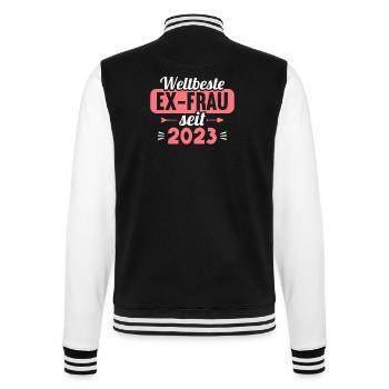 Weltbeste Ex-Frau seit 2023 Scheidungs - College-Sweatjacke - Schwarz/Weiß - Hinten - Marisol (170cm)