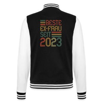 Weltbeste Ex-Frau seit 2023 Scheidungs - College-Sweatjacke - Schwarz/Weiß - Hinten - Marisol (170cm)