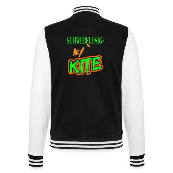 Schwerelosigkeit Kitesurfen Kiten für Kiter - College-Sweatjacke - Schwarz/Weiß - Hinten - Marisol (170cm)