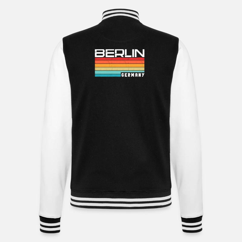 Berlin Berlinerin Berlin City Berlin - College Sweat Jacket - black/white