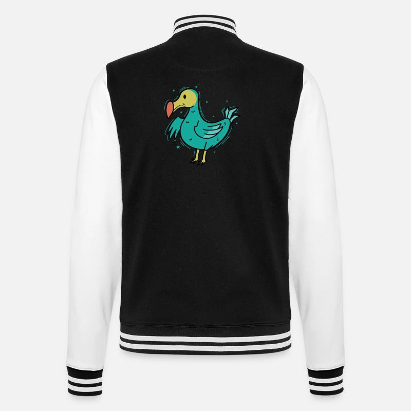 cute dodo bird from Mauritius - College Sweat Jacket - black/white