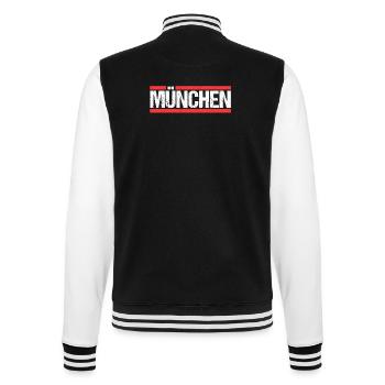 Münchnerin Münchner München - College-Sweatjacke - Schwarz/Weiß - Hinten - Marisol (170cm)