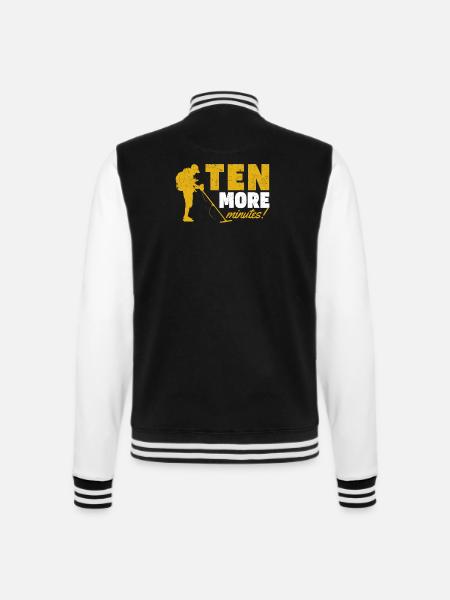 Zehn weitere Minuten Metalldetektion Schatzsuche - College-Sweatjacke - Schwarz/Weiß