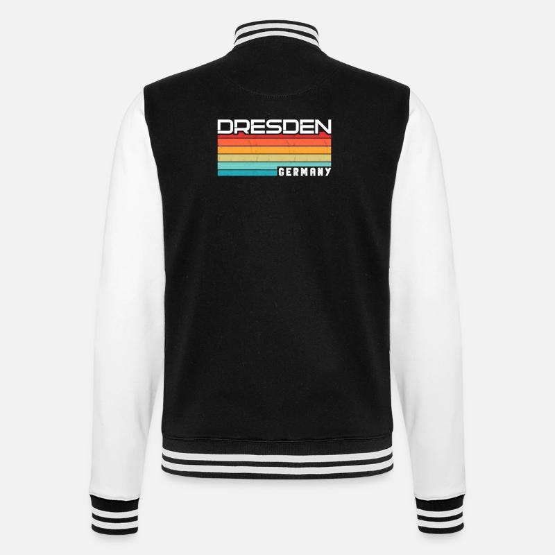 Dresdnerin Dresdner Dresde - Veste Teddy - noir/blanc