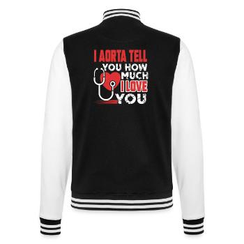 Cardiologist Love Being A Cardiologist - College Sweat Jacket - black/white - Back - Marisol (170cm)