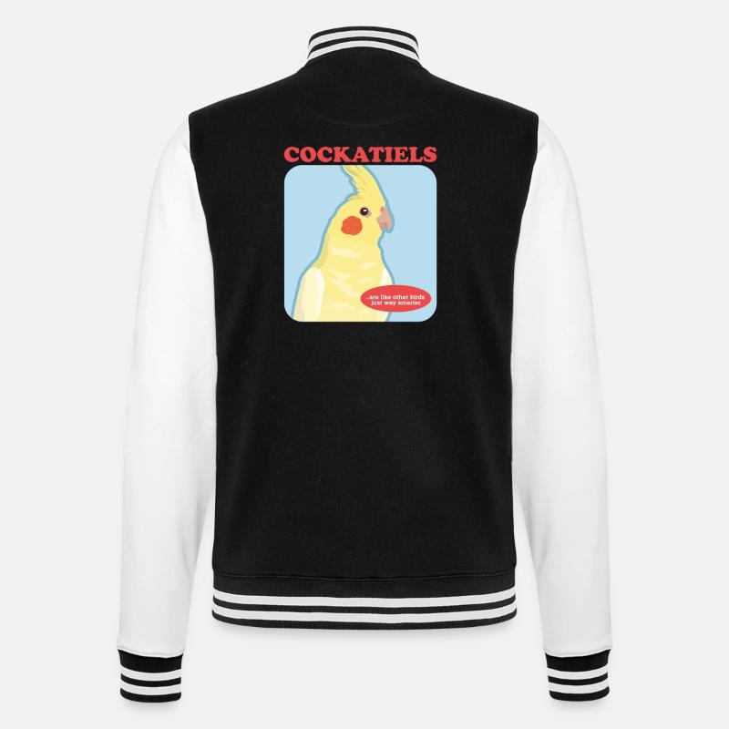 Nymphensittiche Vogelbesitzer Geschenk - College-Sweatjacke - Schwarz/Weiß