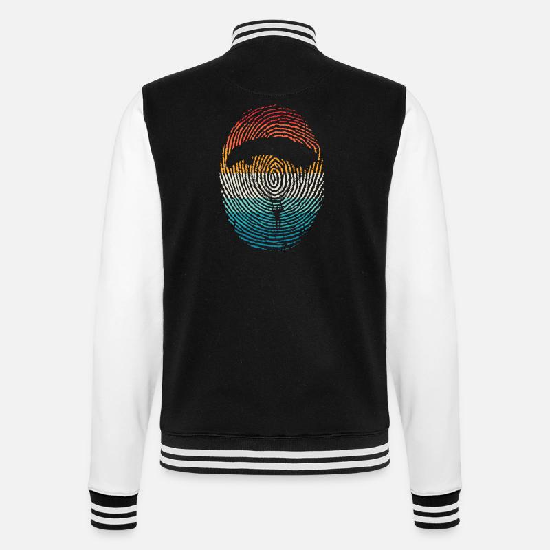 Laissez une empreinte digitale céleste en parachutisme - Veste Teddy - noir/blanc