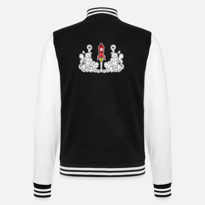 Rocket Rocket Launch Launch - College Sweat Jacket - black/white
