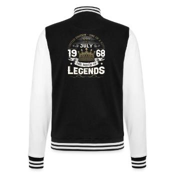 55ème Anniversaire Homme Juillet Millésime 1968 Légendaire - Veste Teddy - noir/blanc - Dos - Marisol (170cm)